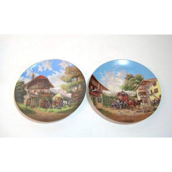 1986 Von Christian Luckel Collectible Plates, 7 3/4" Diameter, Set Of Two - Picture 2 of 6